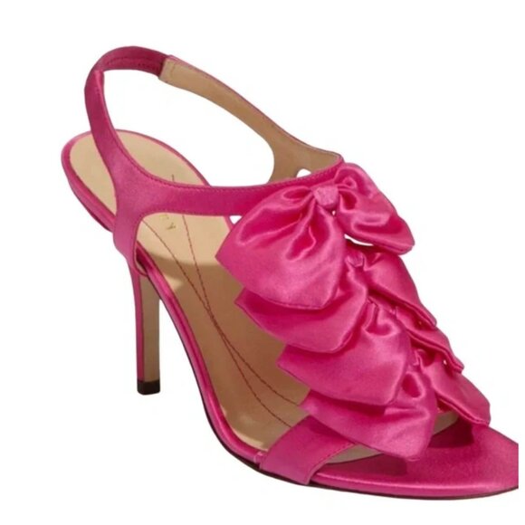 Kate Spade • Lalita Ruffle Bow Heels • Women’s 9.5 • Fuchsia • With Box - Picture 2 of 8